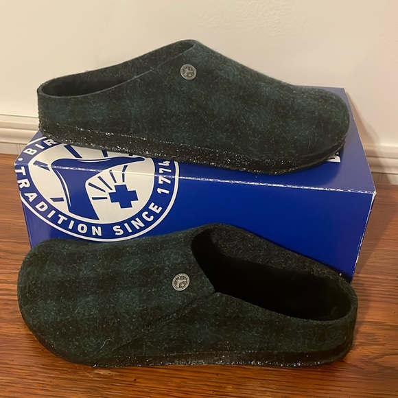 Birkenstock Shoes - Birkenstock Zermatt Rivet Plaid Teal Green US 11 asa